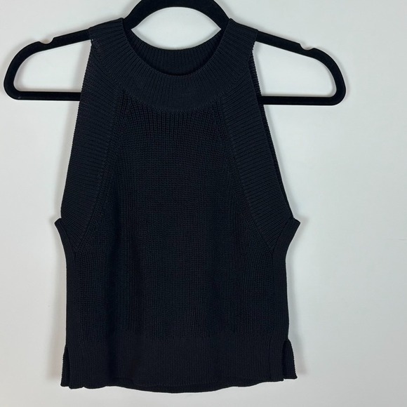 Aritzia Tops - Aritzia Wilfred Crevier Knit Black Cropped Tank Top Womens XS Classic Clean Girl